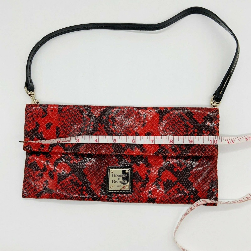 Dooney and Bourke Shoulder Bag Red Snakeskin - Picture 2 of 11